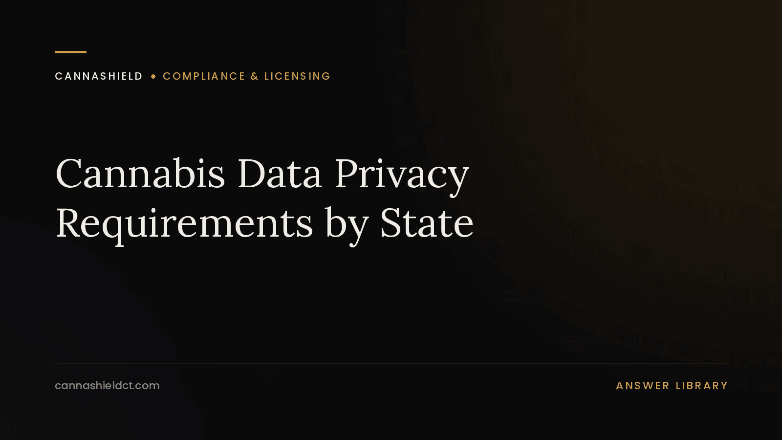 CannaShield answer page: state cannabis data privacy requirements by state